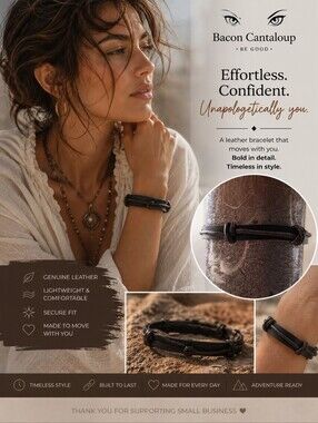 Brown Braided Leather Wrap Bracelet
